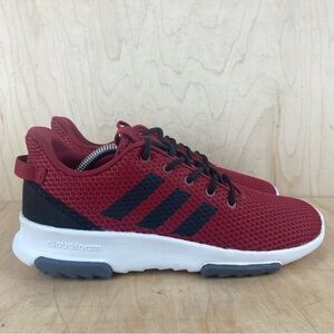 Adidas Cloudfoam Racer TR Running Shoes Red Black Sneakers Kids Size 6